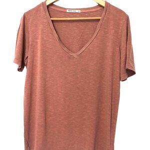 NWOT Marine Layer Short Sleeve Tee V-Neck Womens Size XS Brownish Copper